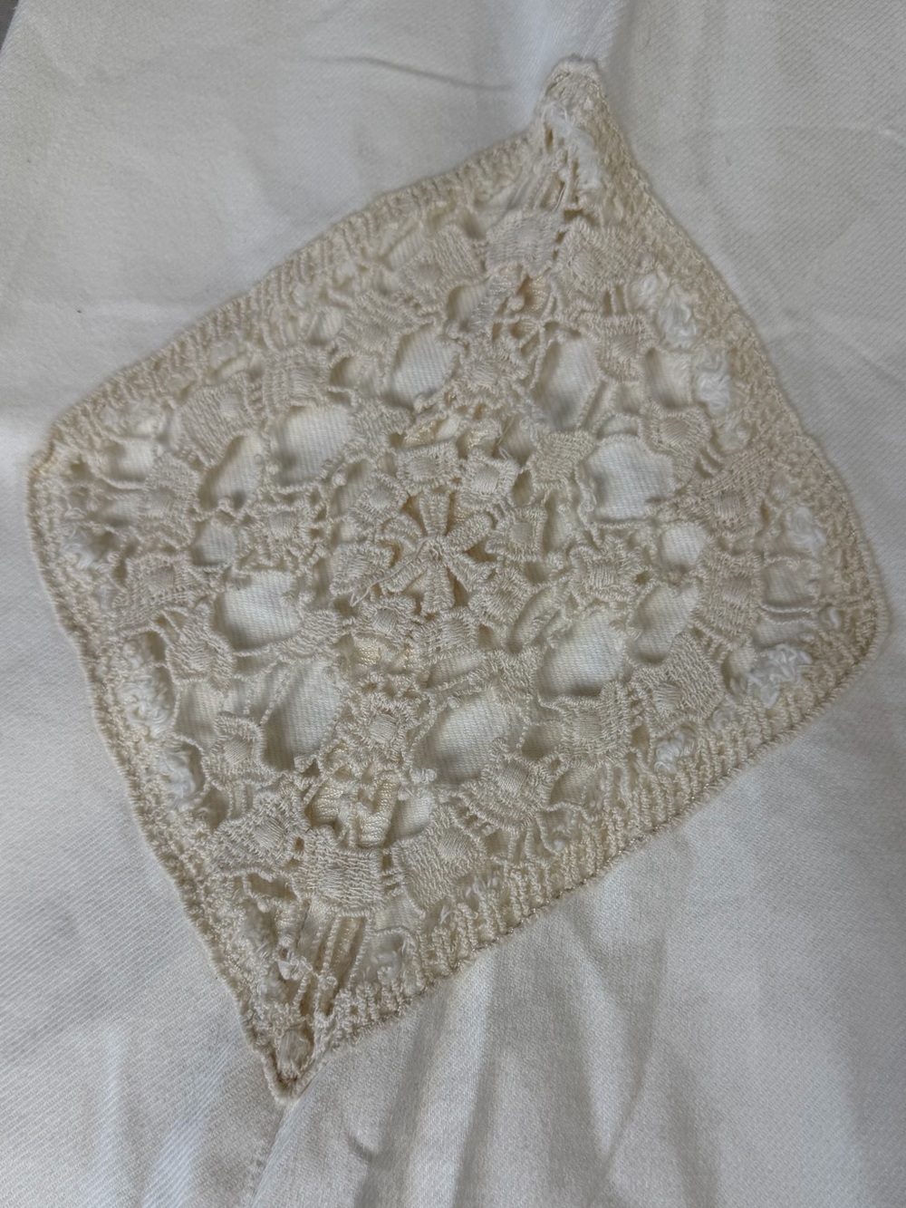 NWOT Liu Jo Better Denim Wide Leg Lace Insert Jeans Ivory Size 25 - Picture 7 of 16